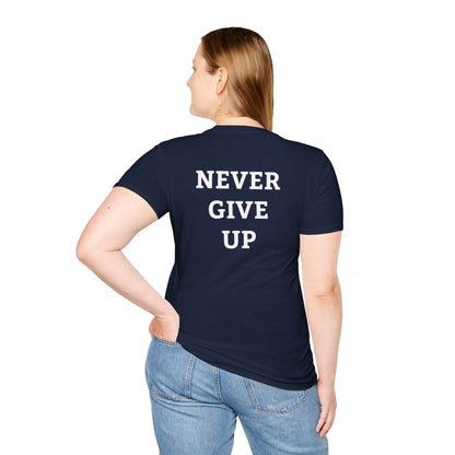 Motivation Quote T-Shirt Femme - Never Give Up