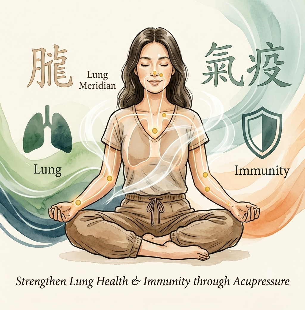 A 4-Point Acupressure Routine To Strengthen Lung Health & Immunity