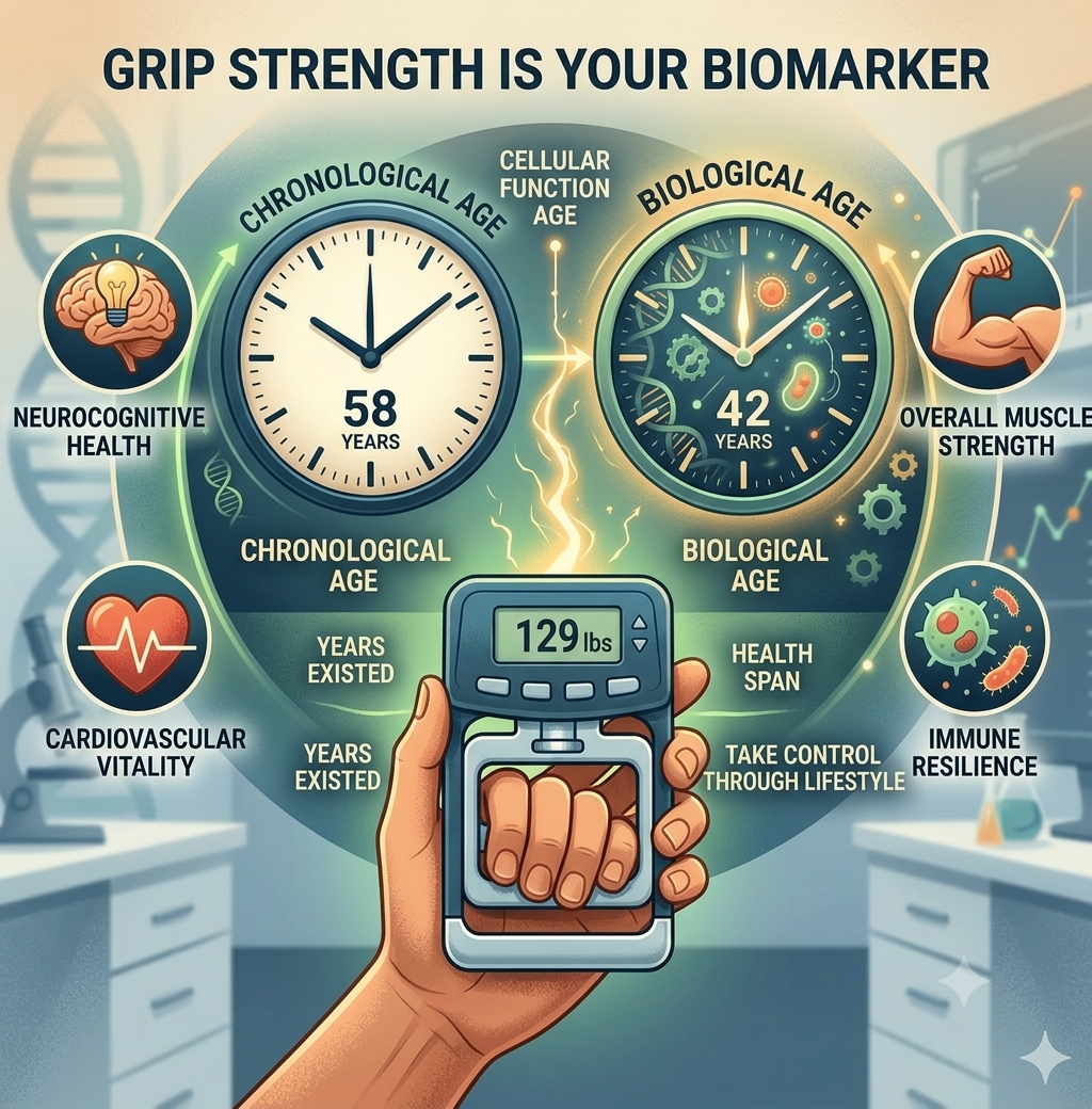 Grip Strength Is a Reliable Biomarker of Biological Age