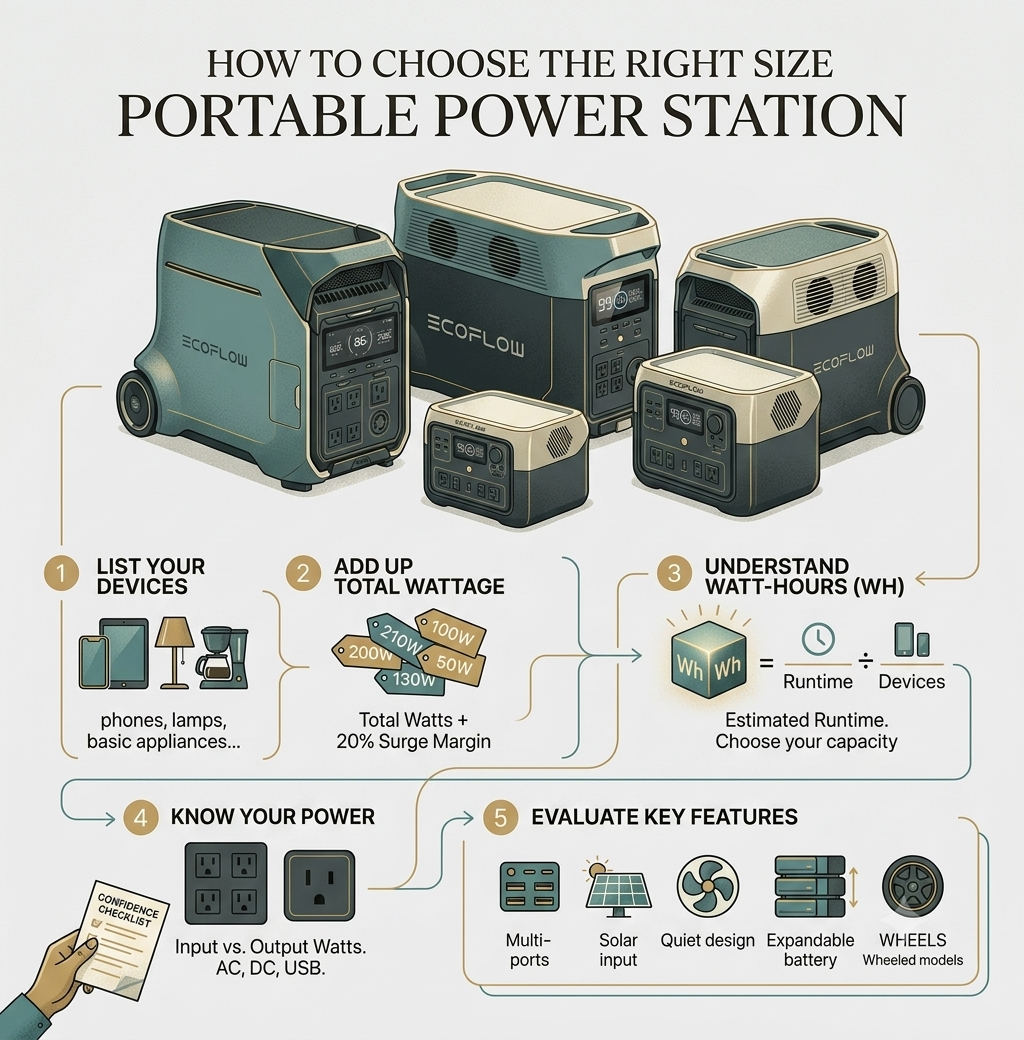 🔌 How to Choose the Right Size Portable Power Station