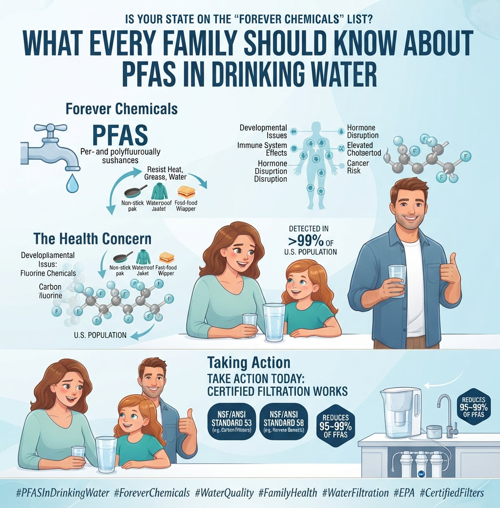 Protect Your Family’s Water: PFAS “Forever Chemicals” by State + Simple Filter Guide