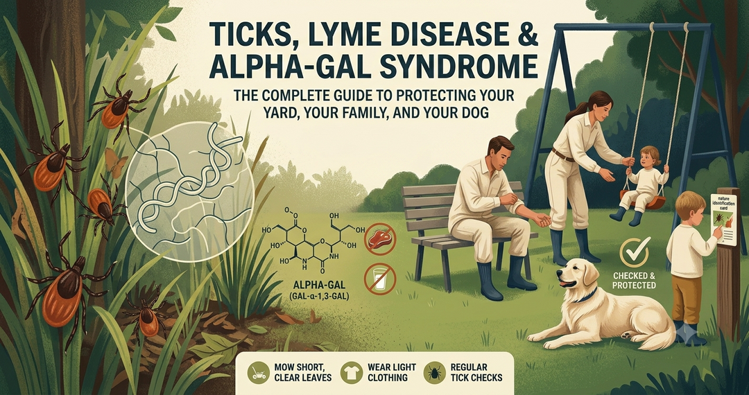 Ticks, Lyme Disease & Alpha-Gal Syndrome: The Complete Guide to Protecting Your Yard, Your Family, and Your Dog