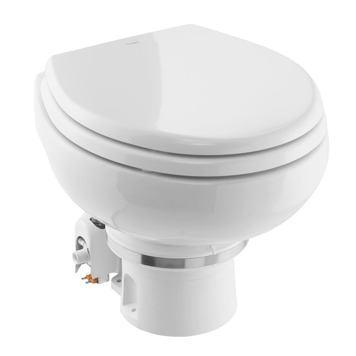 Dometic&amp;trade; MasterFlush MF 7120 - White - Electric Macerating Toilet w/Orbit Base &amp; Slow Close Seat - Freshwater - 12V