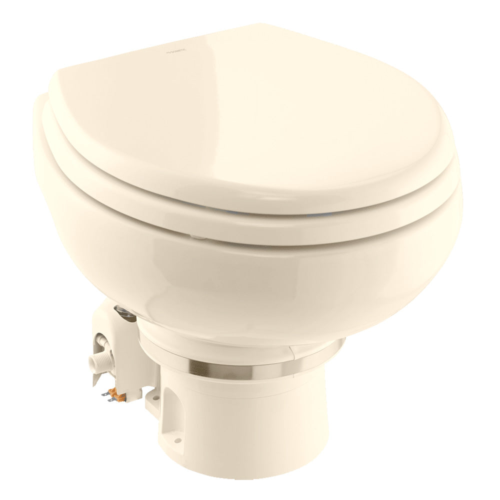 Dometic&amp;trade; MasterFlush 7160 Bone Electric Macerating Toilet w/Orbit Base - Raw Water - 12V