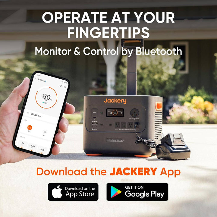 Jackery Explorer 2000 Plus Portable Power Station + SolarSaga 200W Solar Panel