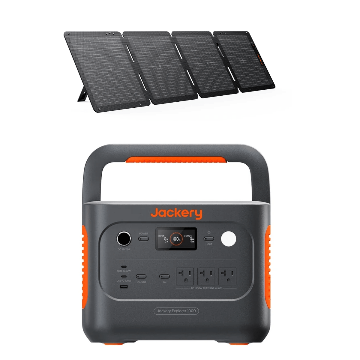 Jackery Explorer 1000 v2 Power Station 1070Wh + 100W Air Solar Panel - POWER FIT SHOP — Powering Preparedness, Health & Home
