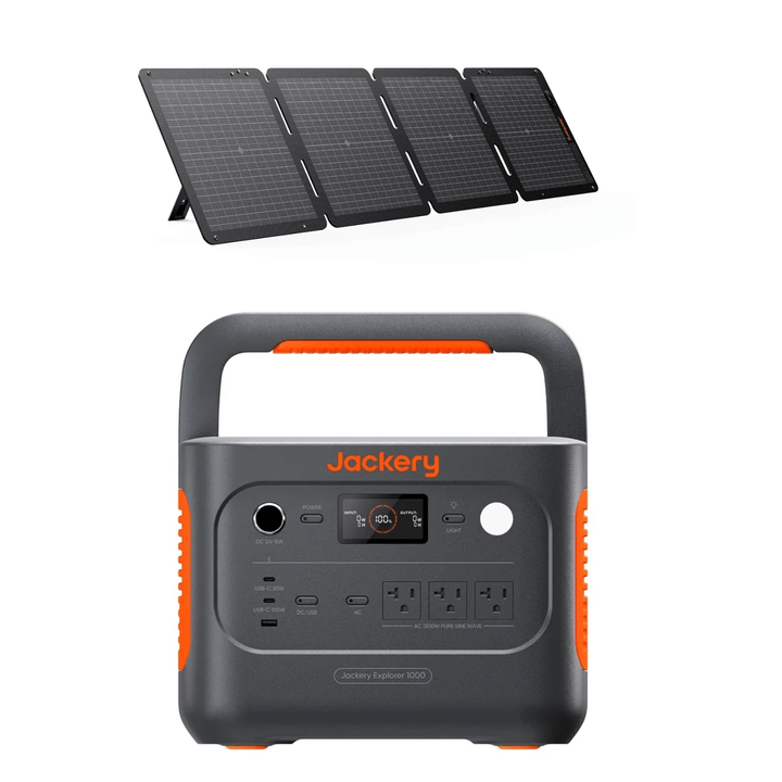 Jackery Explorer 1000 v2 Power Station 1070Wh + 100W Air Solar Panel - POWER FIT SHOP — Powering Preparedness, Health &amp; Home