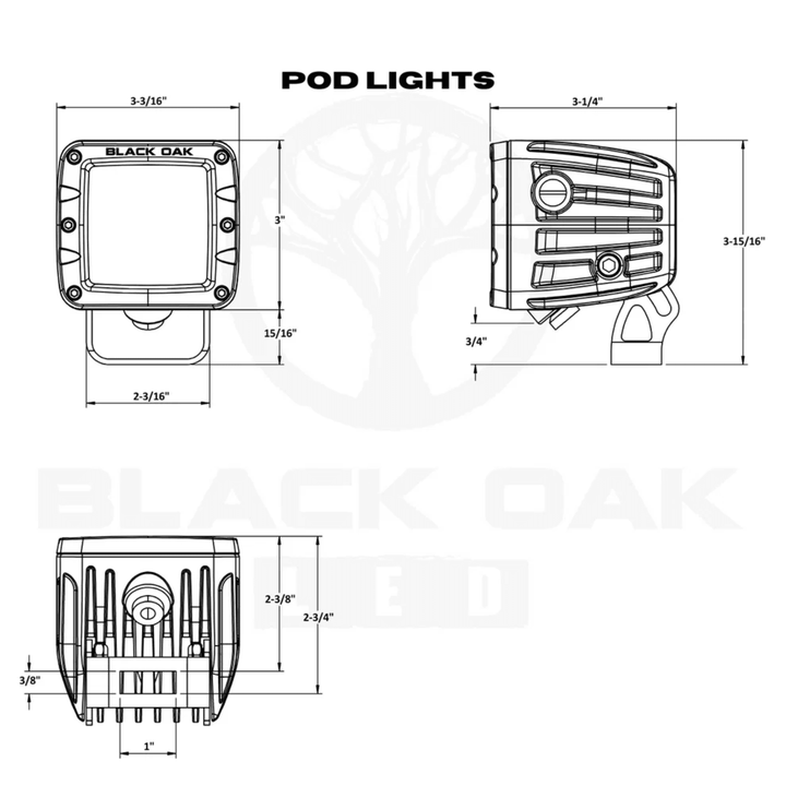 Black Oak LED 2 Inch Infrared Osram 940nm Pod Light Spot Optics 12W 5 Amp - POWER FIT SHOP — Powering Preparedness, Health &amp; Home