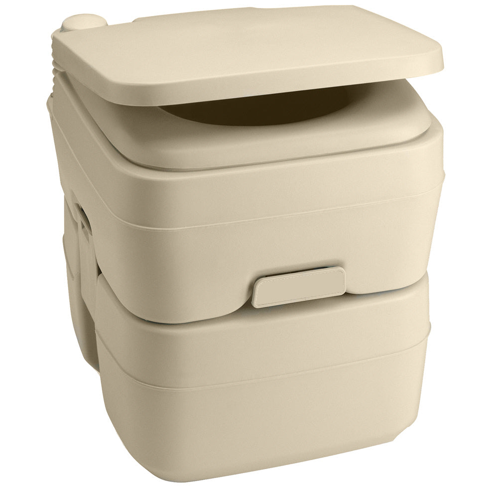 Dometic&amp;trade; 965 MSD Portable Toilet w/Mounting Brackets - 5 Gallon - Parchment