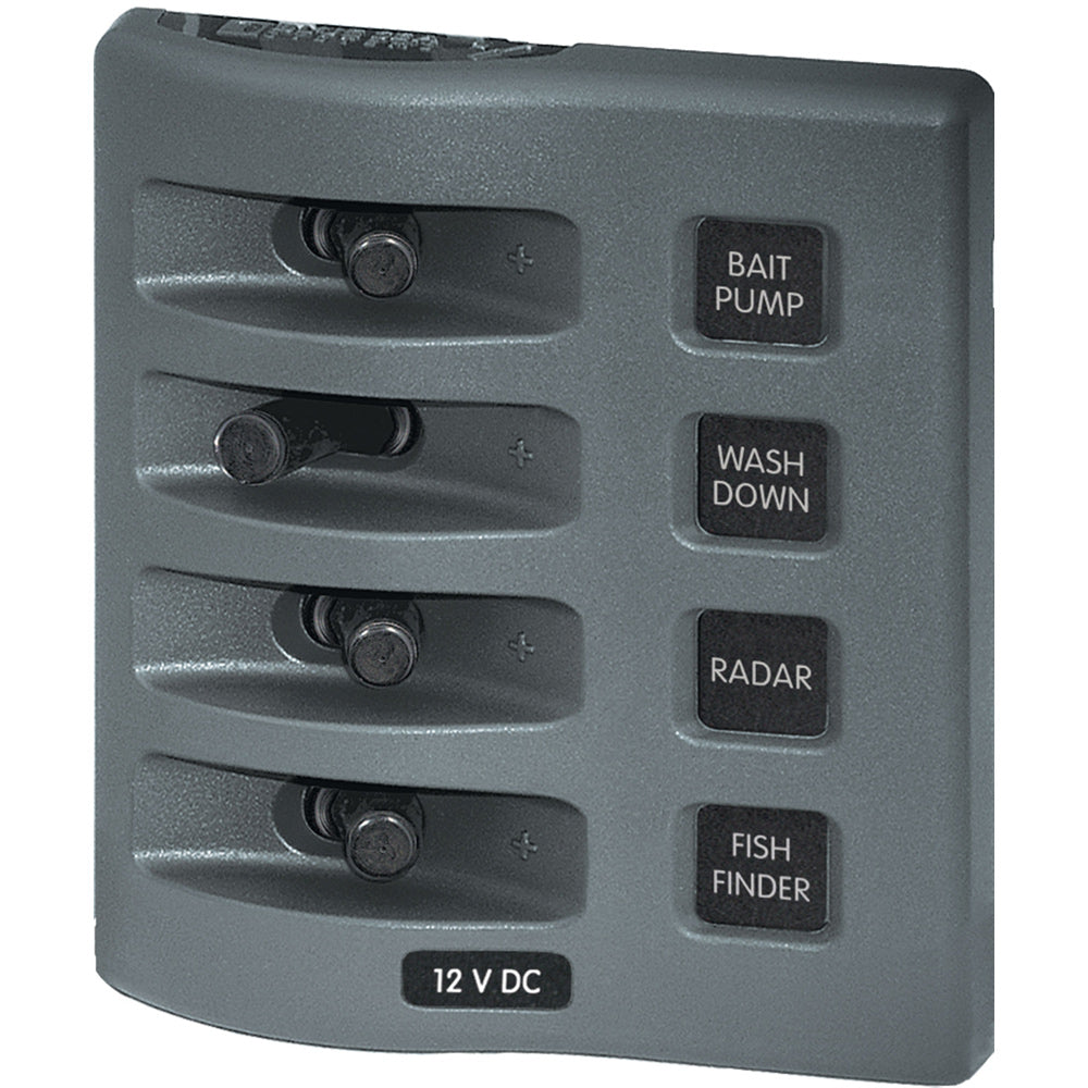 Blue Sea 4305 WeatherDeck&amp;reg; 12V DC Waterproof Switch Panel - 4 Posistion