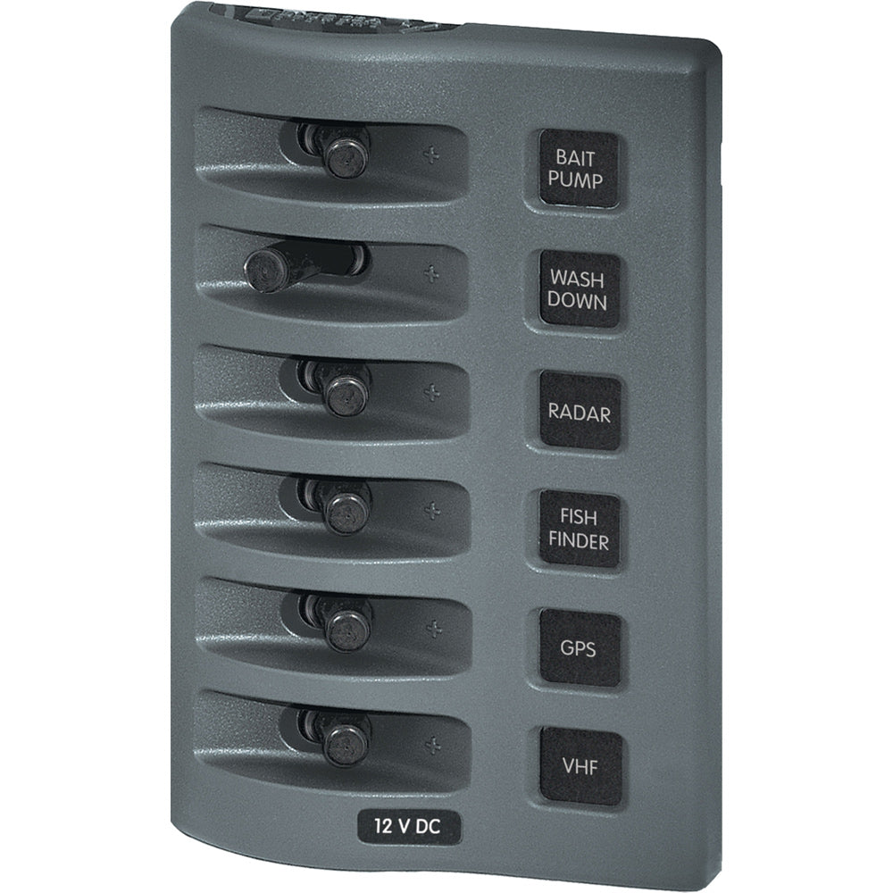 Blue Sea 4307 WeatherDeck&amp;reg; 12V DC Waterproof Switch Panel - 6 Position