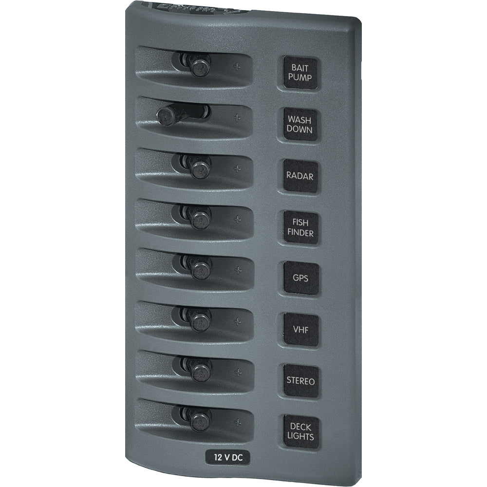 Blue Sea 4309 WeatherDeck&amp;reg; 12V DC Waterproof Switch Panel - 8 Position