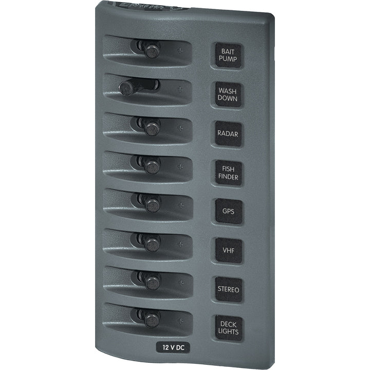 Blue Sea 4309 WeatherDeck&amp;reg; 12V DC Waterproof Switch Panel - 8 Position