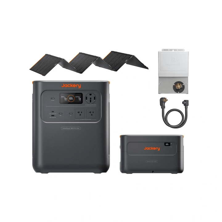 Jackery HP 3600 Pro Max + Battery + SolarSaga 500 X + MTS + 40A Charging Cable