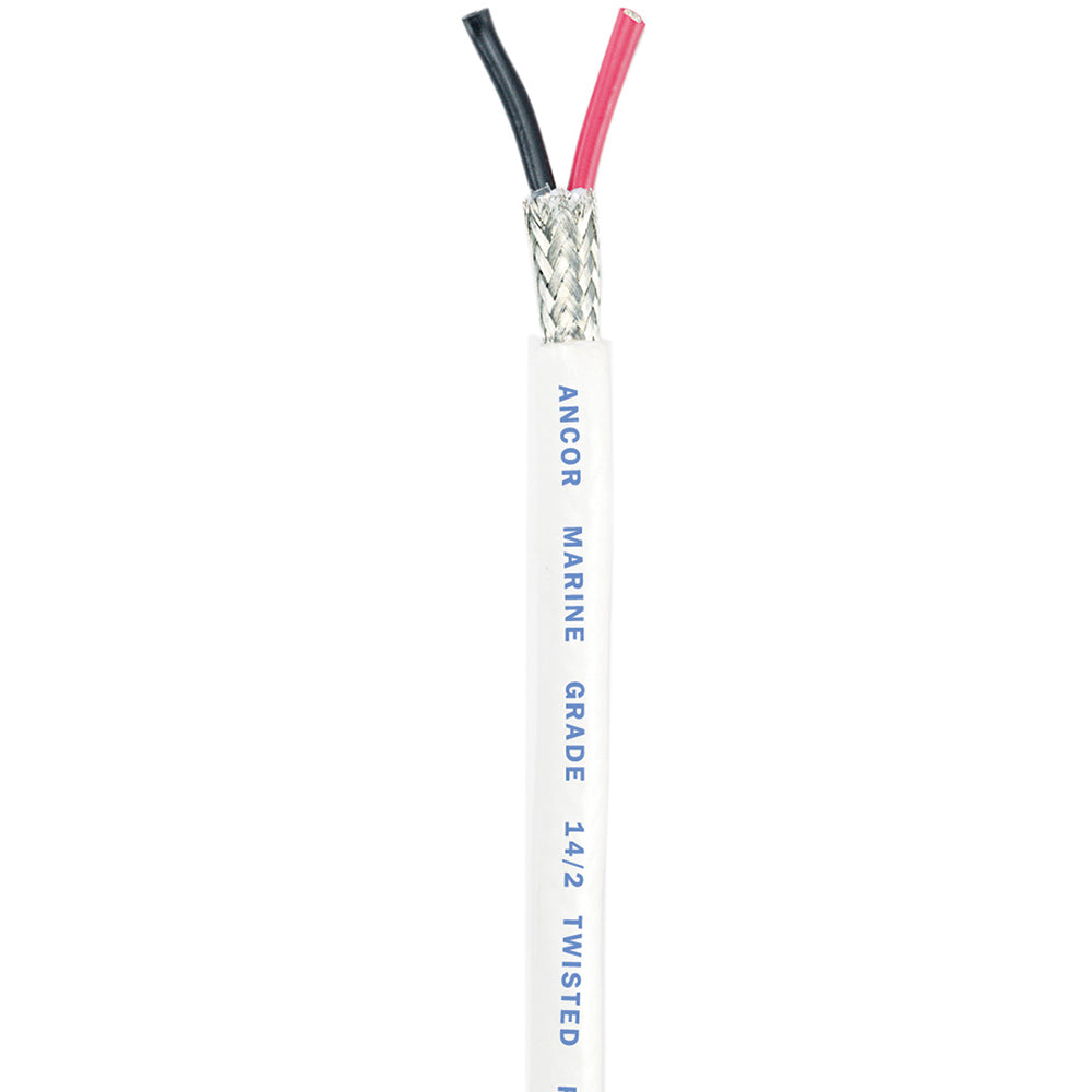 Ancor Twisted Pair w/Shield - 14/2 AWG - Round - Red/Black - 100&