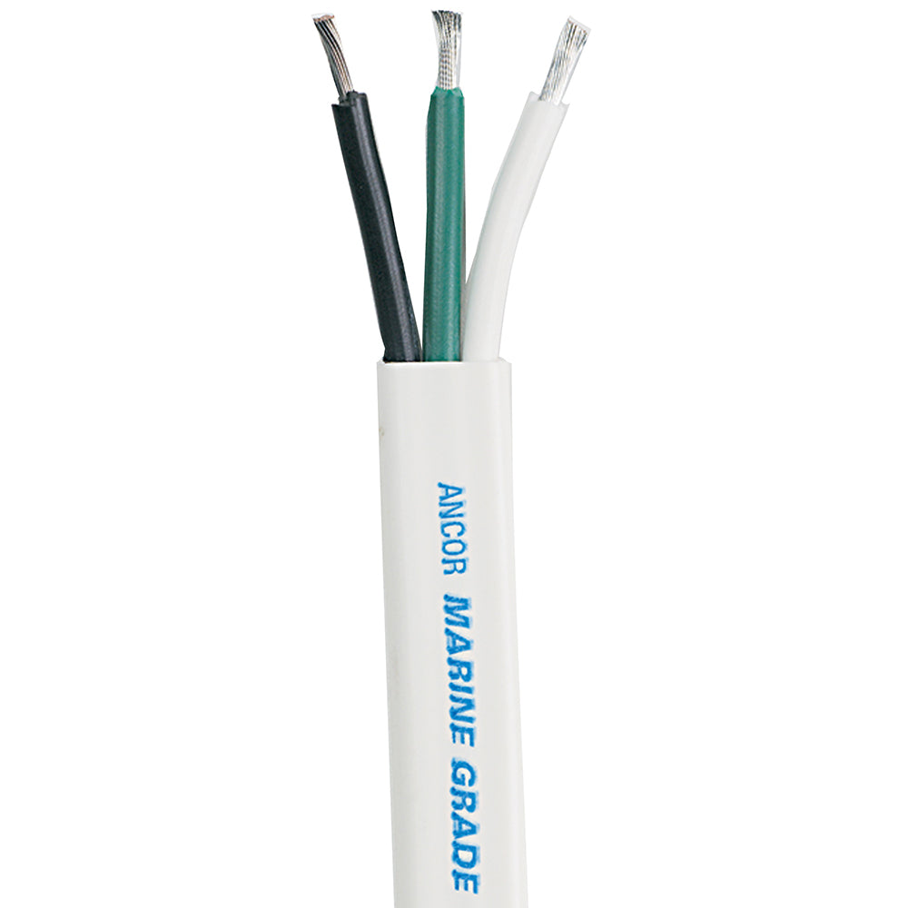 Ancor White Triplex Cable - 14/3 AWG - Flat - 250&