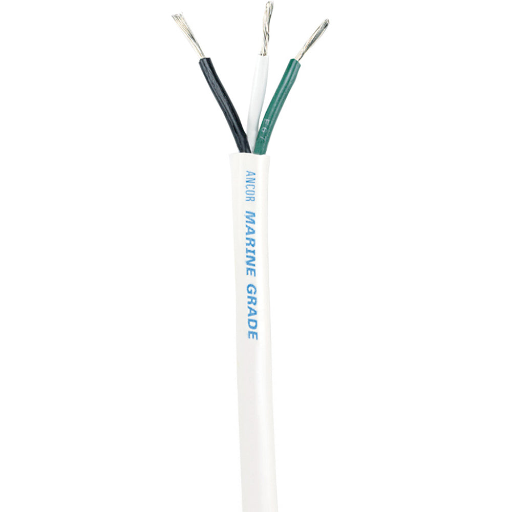 Ancor White Triplex Cable - 16/3 AWG - Round - 100&