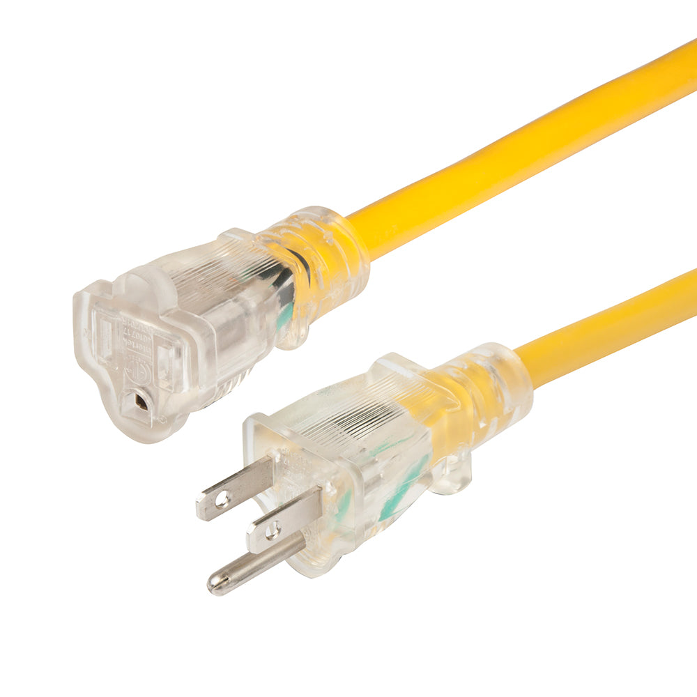 Marinco 14/3 Lighted Extension Cord - Non-Locking - 15A - 25&