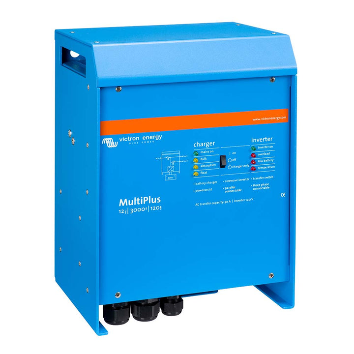 Victron MultiPlus Inverter/Charger 12 VDC - 3000VA - 120vAC w/120AMP Battery Charger - 50AMP Transfer Switch