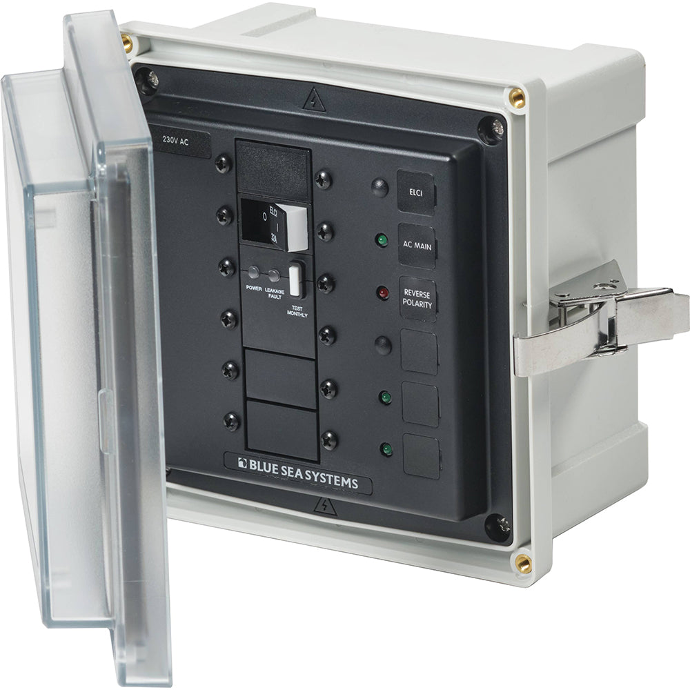 Blue Sea 3123 - SMS Panel Enclosure w/ELCI (32A) &amp; 3 Blanks - 230V AC