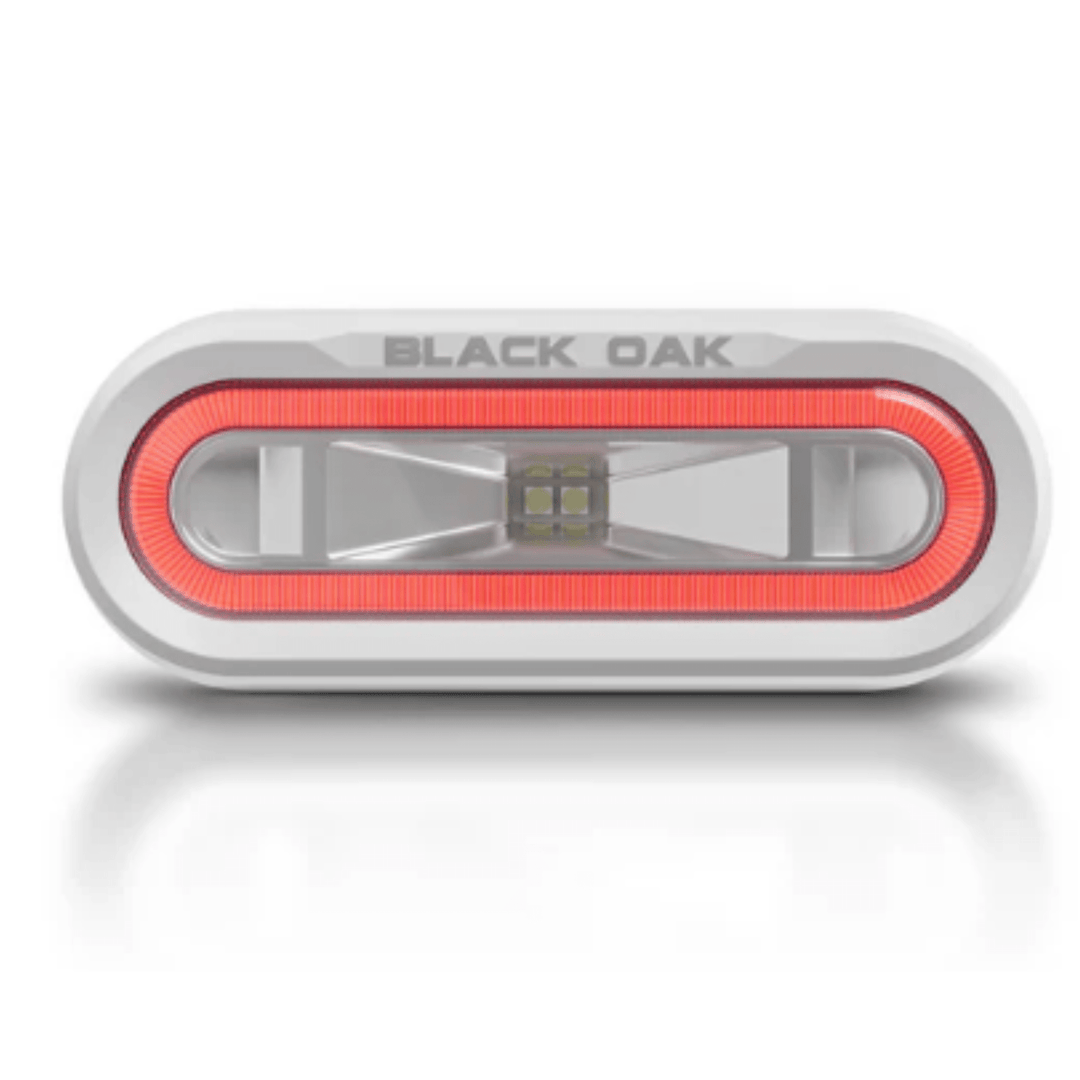 Black Oak LED Low Pro Spreader Light Red Accent White Housing Bracket Mount - POWER FIT SHOP — Powering Preparedness, Health &amp; Home