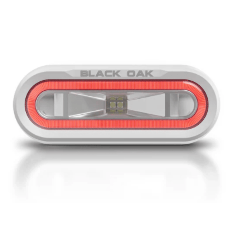 Black Oak LED Low Pro Spreader Light Red Accent White Housing Bracket Mount - POWER FIT SHOP — Powering Preparedness, Health &amp; Home