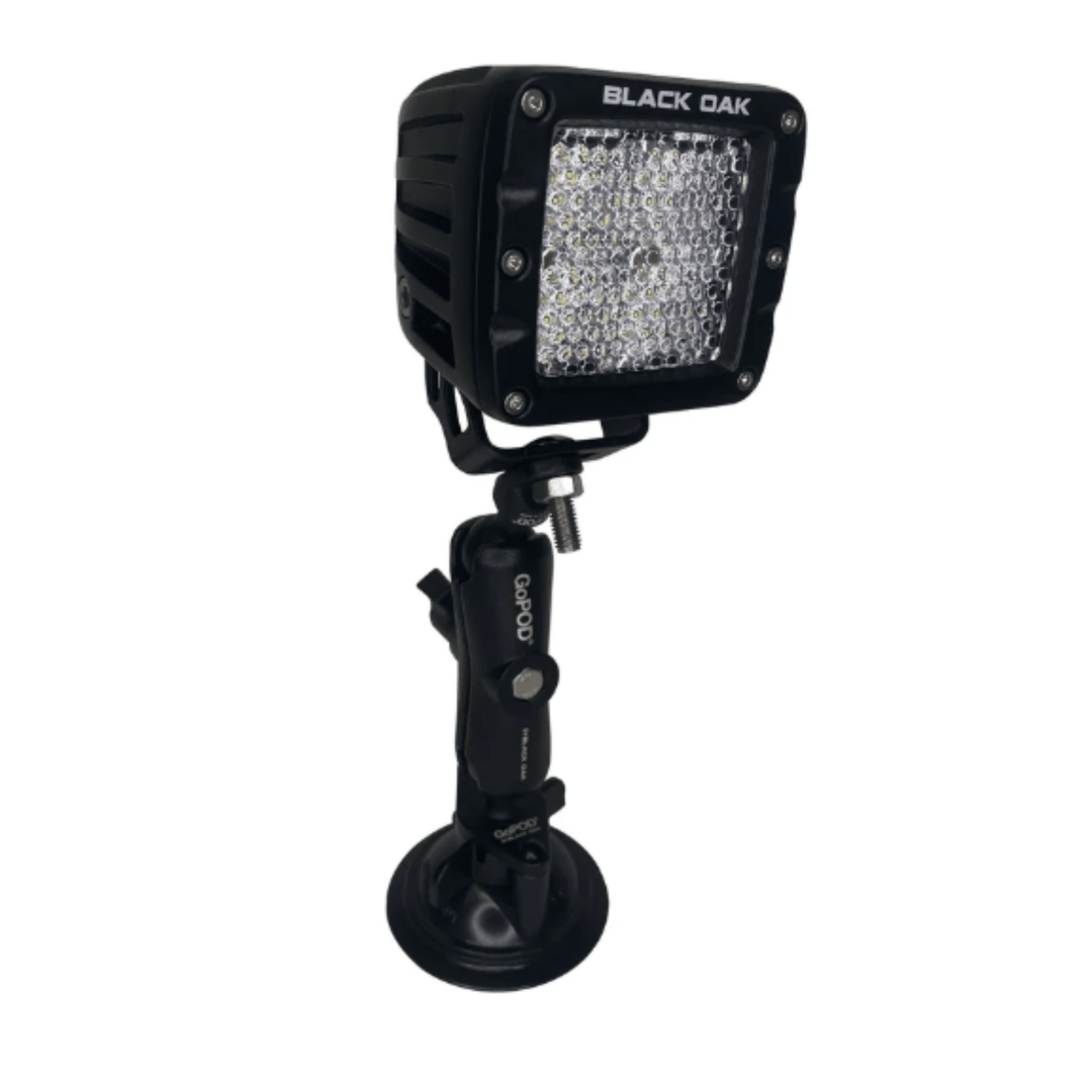 Black Oak LED 2in GoPOD Light Bar 10W Diffused Beam Black Housing Suction Mount - POWER FIT SHOP — Powering Preparedness, Health &amp; Home