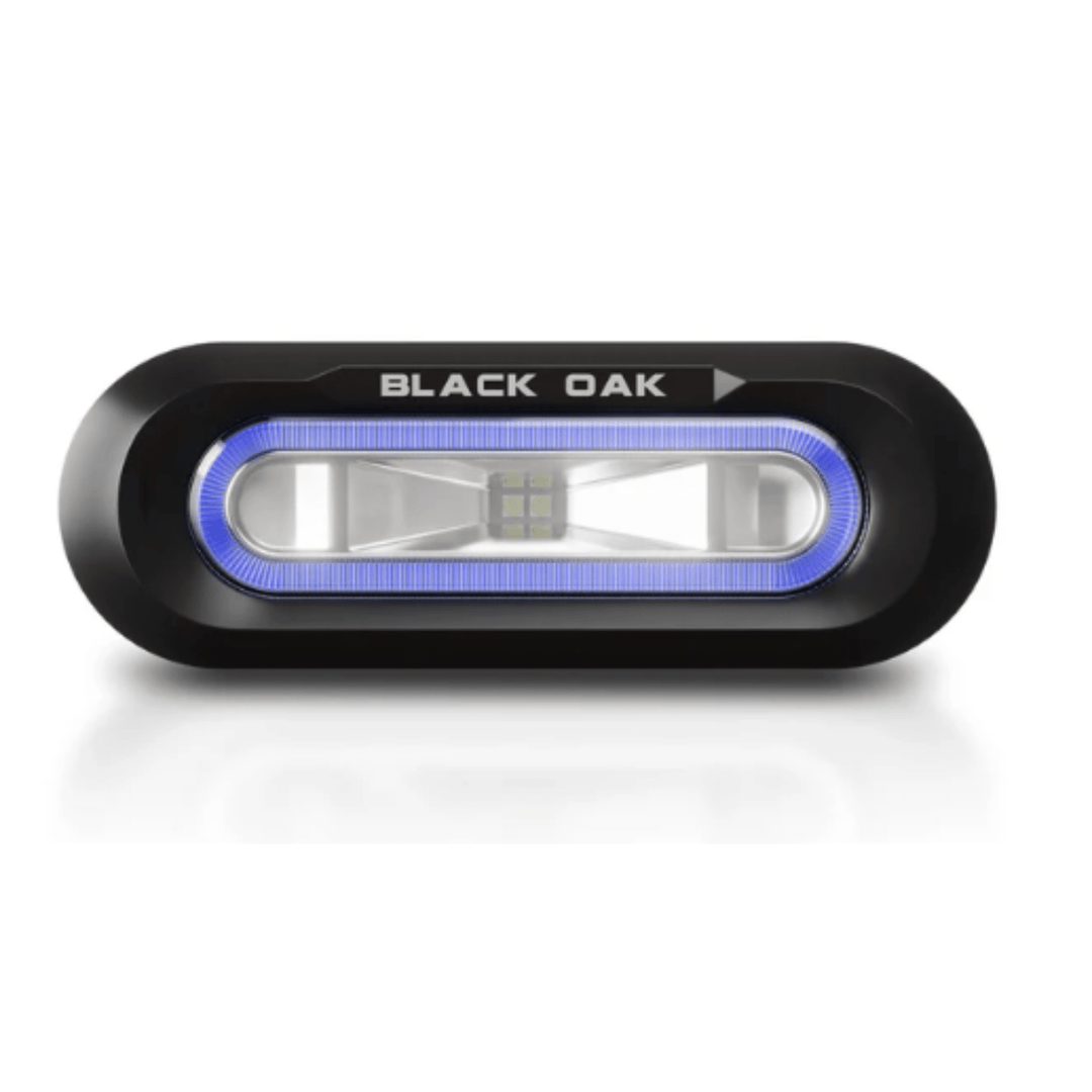 Black Oak LED Low Pro Spreader Light Blue Accent Black Housing Flush Mount - POWER FIT SHOP — Powering Preparedness, Health &amp; Home
