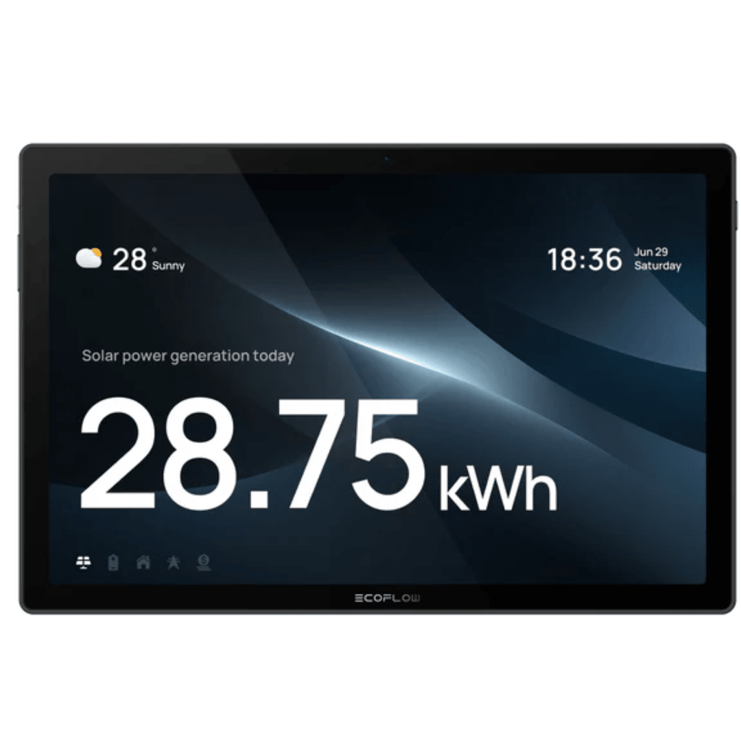 EcoFlow PowerInsight 2 smart energy monitor with 11-inch touch screen displaying real-time energy data and AI control features.