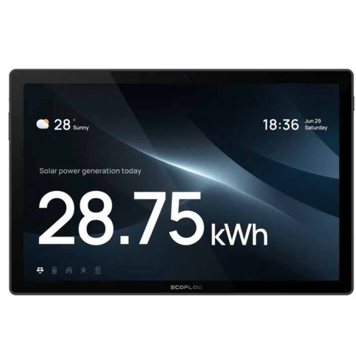 EcoFlow PowerInsight 2 smart energy monitor with 11-inch touch screen displaying real-time energy data and AI control features.