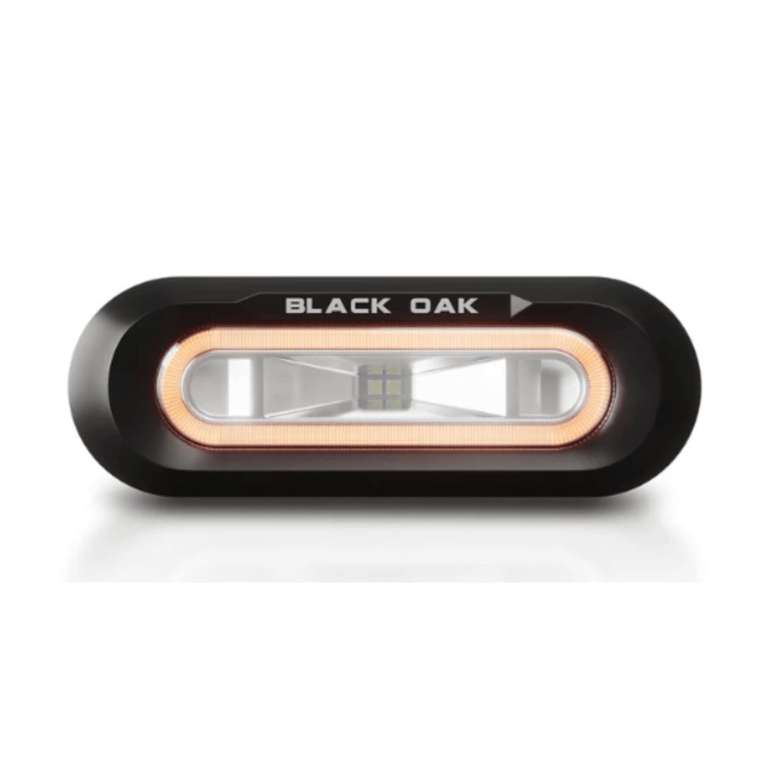 Black Oak LED Low Pro Spreader Light Amber Accent Black Housing Flush Mount - POWER FIT SHOP — Powering Preparedness, Health &amp; Home