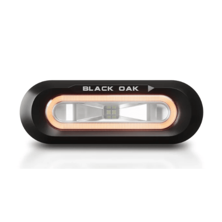Black Oak LED Low Pro Spreader Light Amber Accent Black Housing Flush Mount - POWER FIT SHOP — Powering Preparedness, Health &amp; Home