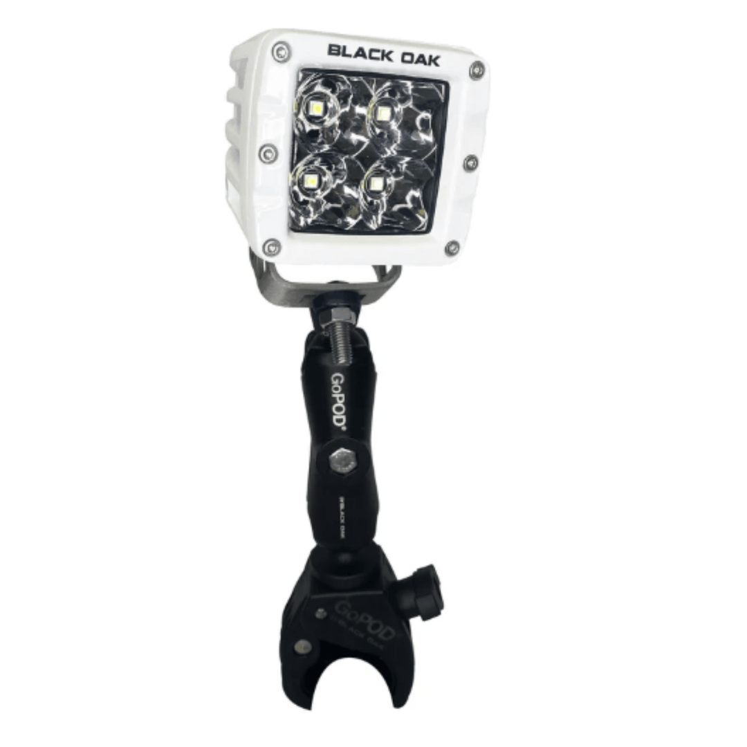 Black Oak LED 2in GoPOD Light Bar 10W Spot Beam White Housing Clamp Mount - POWER FIT SHOP — Powering Preparedness, Health &amp; Home