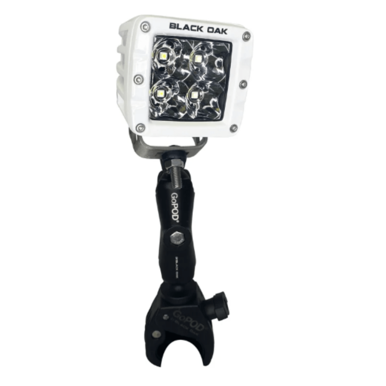 Black Oak LED 2in GoPOD Light Bar 10W Spot Beam White Housing Clamp Mount - POWER FIT SHOP — Powering Preparedness, Health & Home