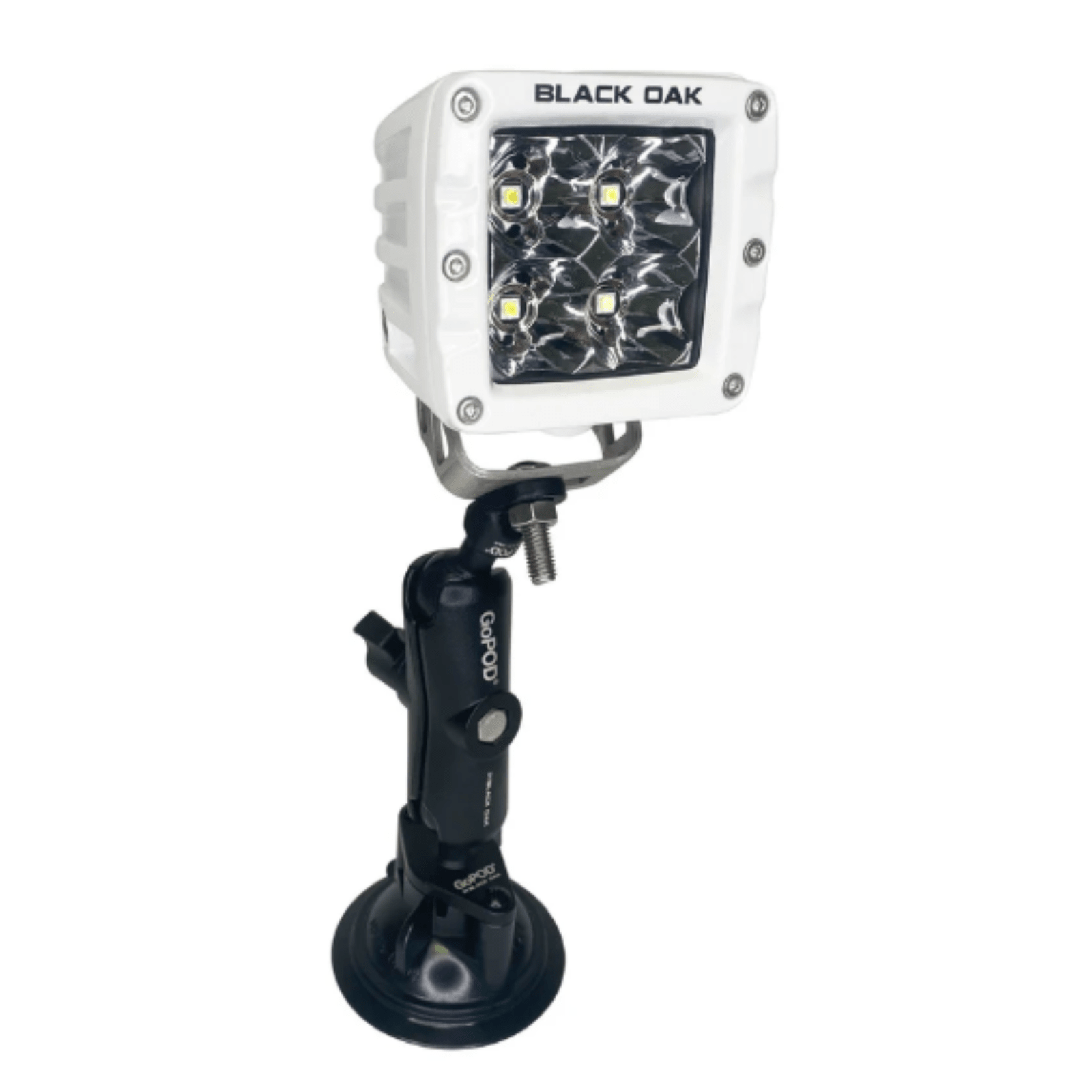 Black Oak LED 2in GoPOD Light Bar 10W Spot Beam White Housing Suction Mount - POWER FIT SHOP — Powering Preparedness, Health & Home