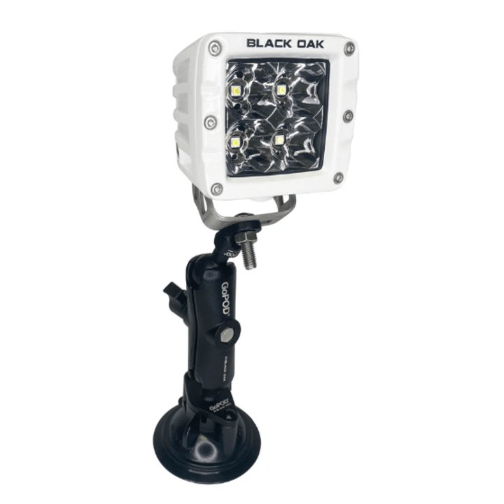 Black Oak LED 2in GoPOD Light Bar 10W Spot Beam White Housing Suction Mount - POWER FIT SHOP — Powering Preparedness, Health &amp; Home