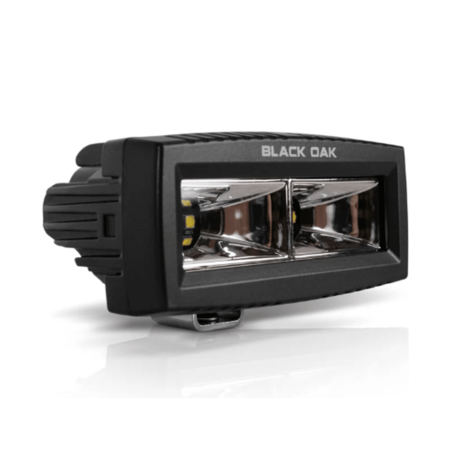 Black Oak LED 4in Spreader Light Scene Beam Black Housing Bracket Mount - POWER FIT SHOP — Powering Preparedness, Health & Home