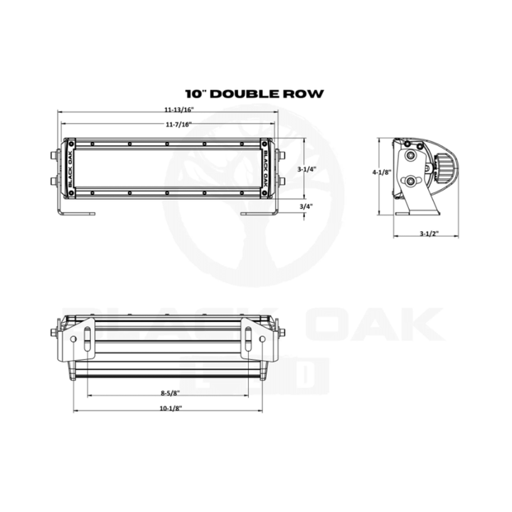Black Oak LED 10in Double Row Light Bar 5W 850nm IR Combo Beam Black Housing - POWER FIT SHOP — Powering Preparedness, Health &amp; Home