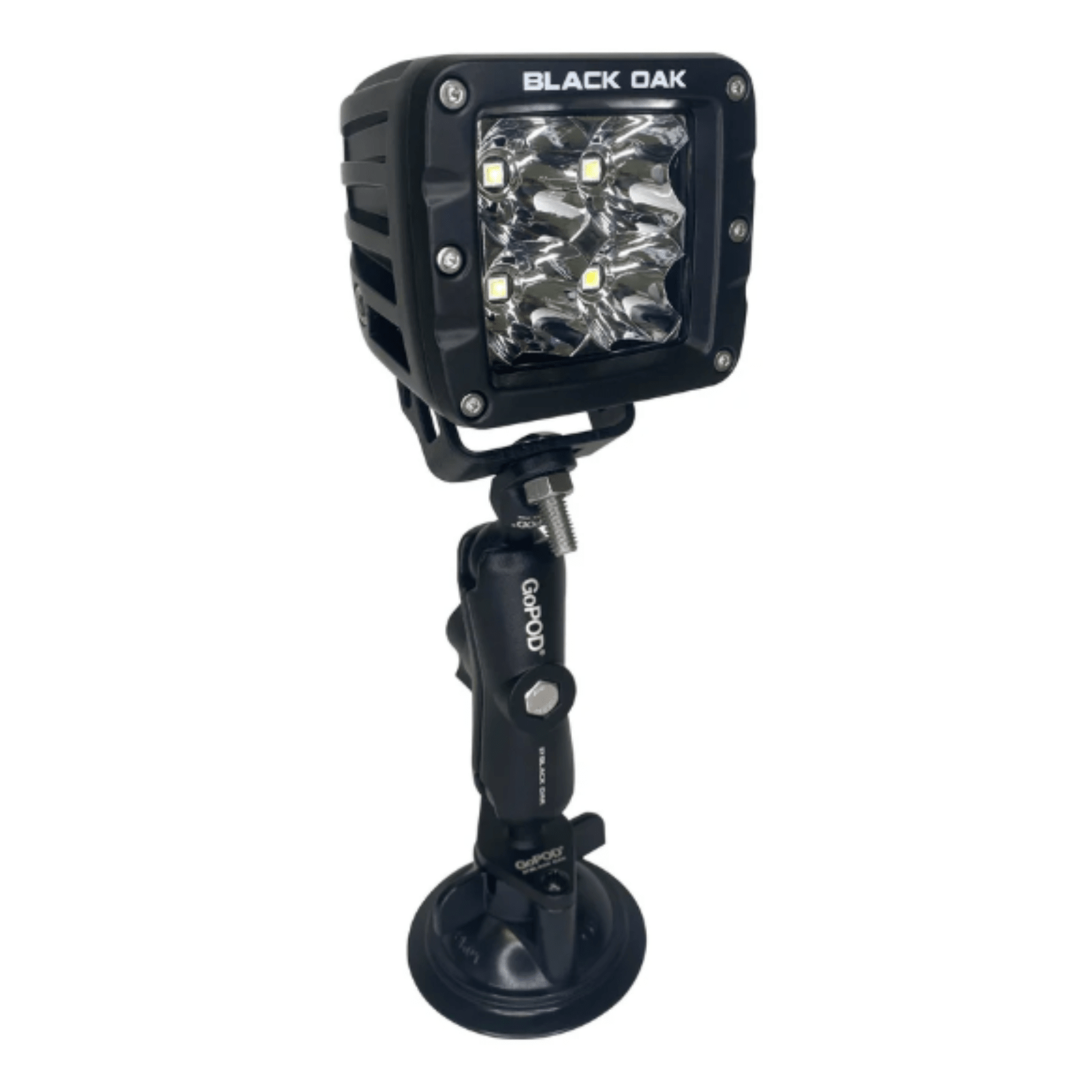Black Oak LED 2in GoPOD Light Bar 10W Spot Beam Black Housing Suction Mount - POWER FIT SHOP — Powering Preparedness, Health & Home