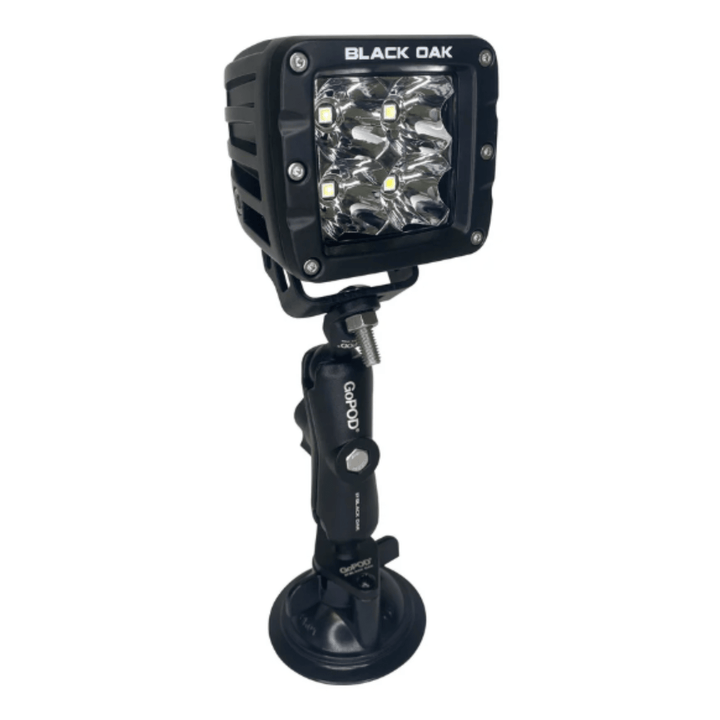 Black Oak LED 2in GoPOD Light Bar 10W Spot Beam Black Housing Suction Mount - POWER FIT SHOP — Powering Preparedness, Health &amp; Home