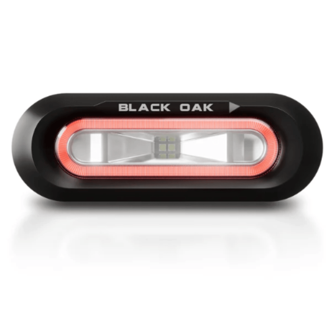 Black Oak LED Low Pro Spreader Light Red Accent Black Housing Flush Mount - POWER FIT SHOP — Powering Preparedness, Health &amp; Home