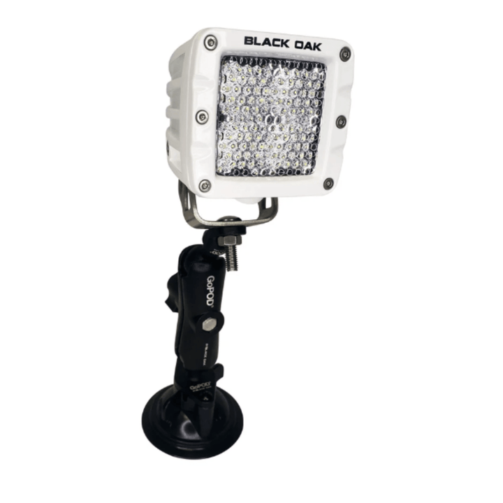 Black Oak LED 2in GoPOD Light Bar 10W Diffused Beam White Housing Suction Mount - POWER FIT SHOP — Powering Preparedness, Health &amp; Home