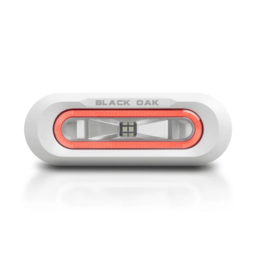 Black Oak LED Low Pro Spreader Light Red Accent White Housing Flush Mount - POWER FIT SHOP — Powering Preparedness, Health &amp; Home