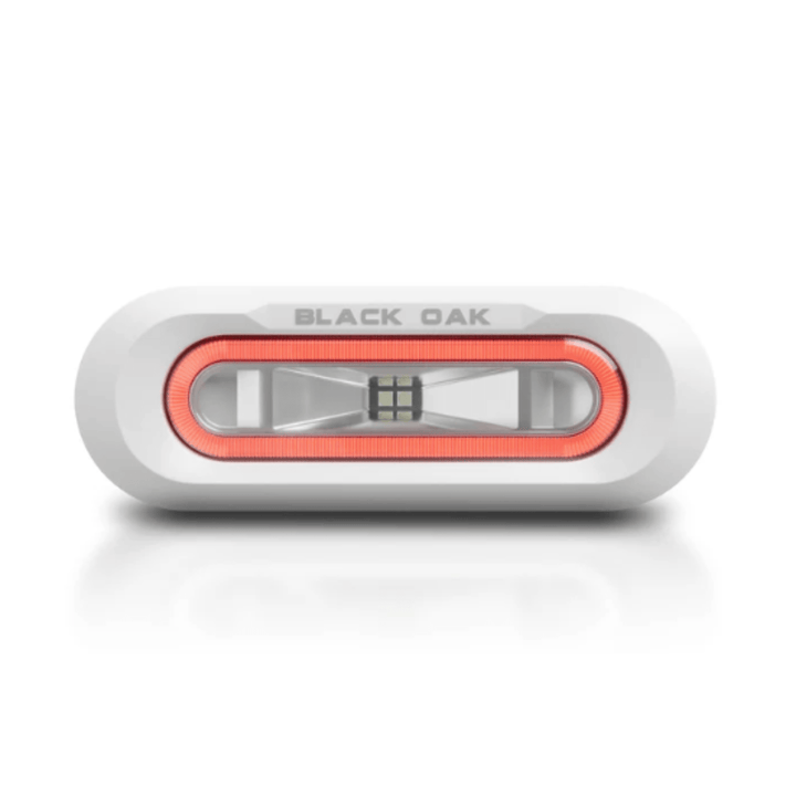 Black Oak LED Low Pro Spreader Light Red Accent White Housing Flush Mount - POWER FIT SHOP — Powering Preparedness, Health &amp; Home