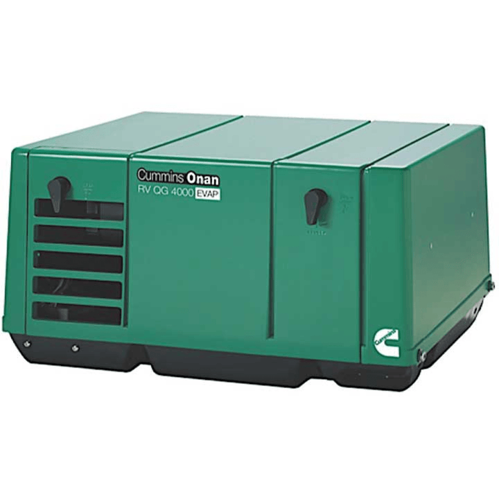 Meyer Cummins Onan 2.8HGLAA-8311 2.8KW gas generator with phase IV control, shown in a detailed view.