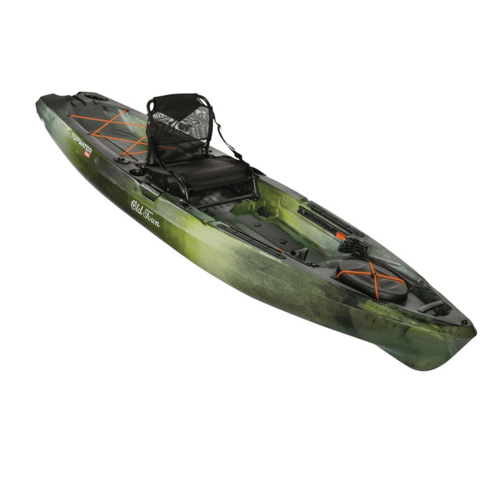 Old Town Topwater 12 ft paddle kayak by Meyer, lightweight sit-on-top kayak for recreation with a single-layer design, ready to paddle.