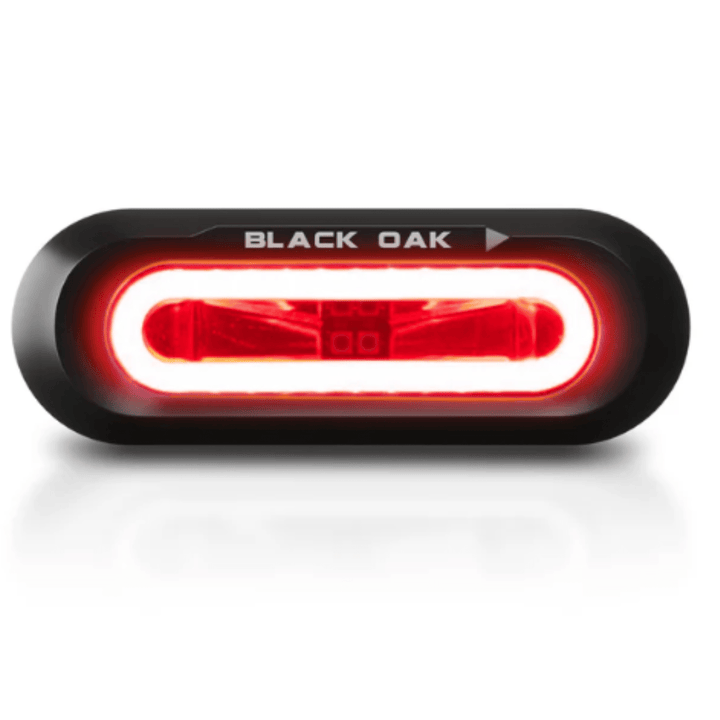 Black Oak LED Low Pro Spreader Light Red Accent Black Housing Flush Mount - POWER FIT SHOP — Powering Preparedness, Health &amp; Home