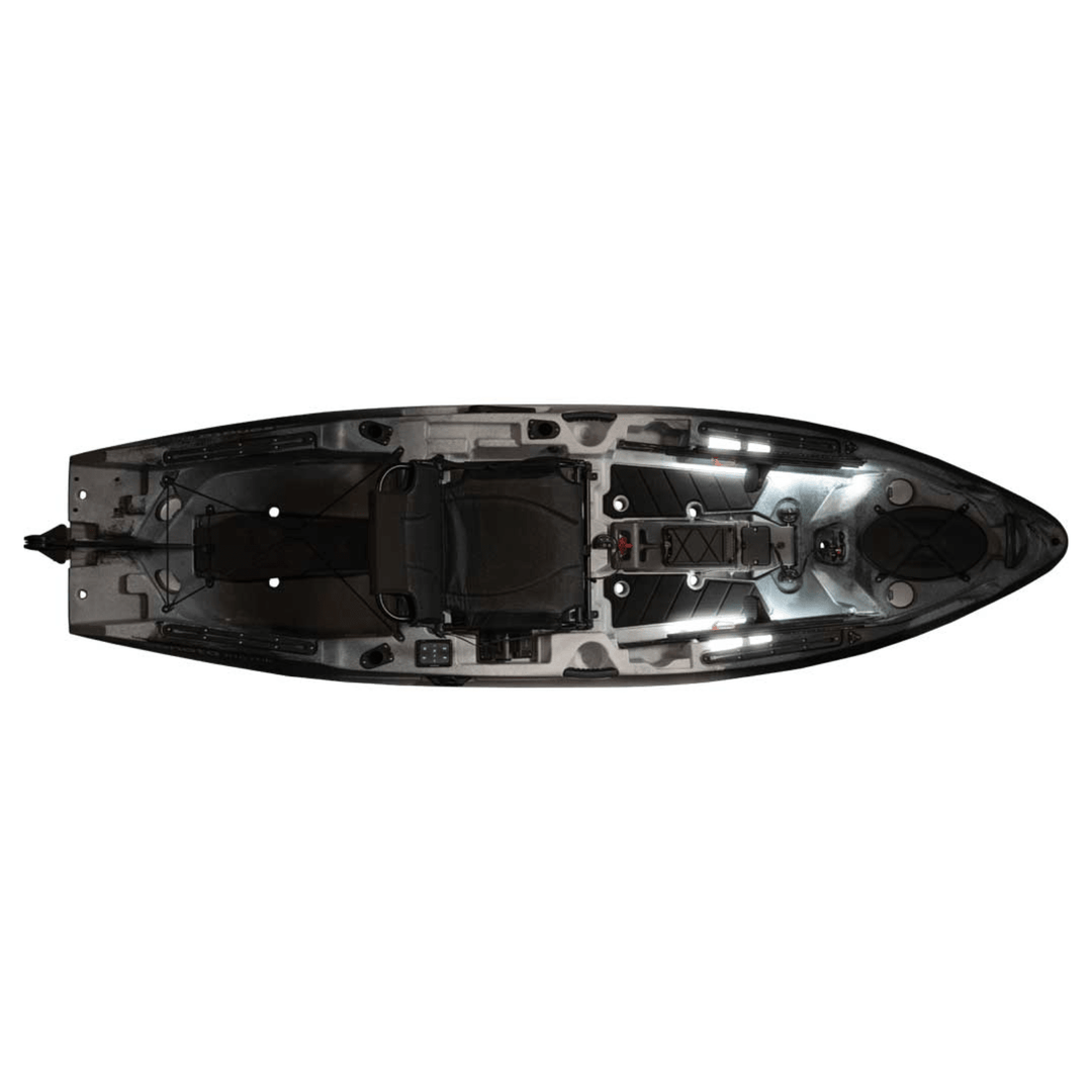 Meyer Old Town Ocean Sonata 106MK sit-on-top fishing kayak in cinder color, 10 ft 6 in, designed for recreational kayaking and fishing.