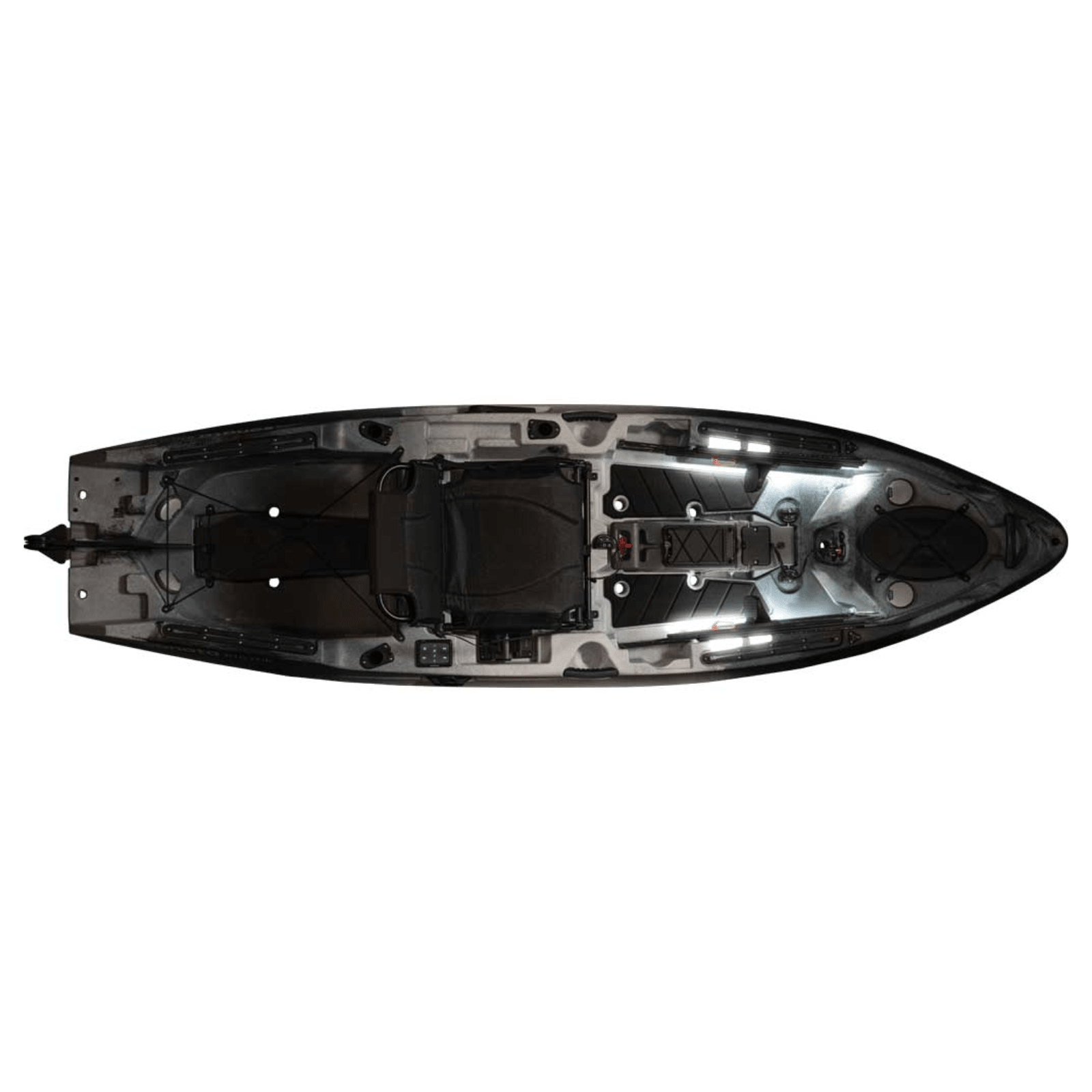 Meyer Old Town Ocean Sonata 106MK sit-on-top fishing kayak in cinder color, 10 ft 6 in, designed for recreational kayaking and fishing.