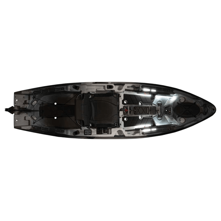 Meyer Old Town Ocean Sonata 106MK sit-on-top fishing kayak in cinder color, 10 ft 6 in, designed for recreational kayaking and fishing.